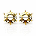 1 Pair of Rose Gold Plated Sheriff Nipple Shield Rings