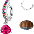 14G Clicker Belly Rings 316L Surgical Steel Dangle Belly Button Ring