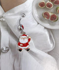 14g Santa Claus Surgical Steel Red CZ Belly Button Ring Navel Rings