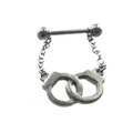 2 Pic 14 gauge Nipple Shield Rings barbell barbells Handcuffs