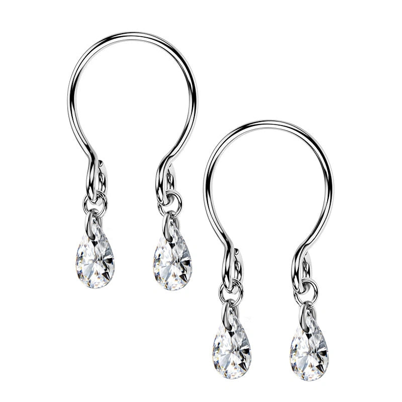 2PCS Non-Piercing Nipple Rings – Adjustable Stainless Steel Faux Nipple Jewelry