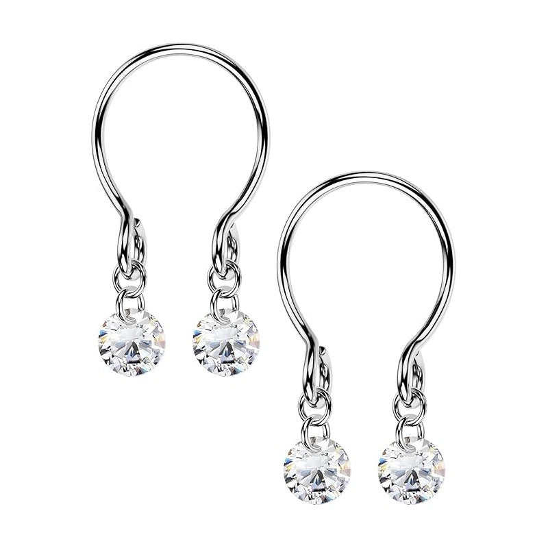 2PCS Non-Piercing Nipple Rings – Adjustable Stainless Steel Faux Nipple Jewelry