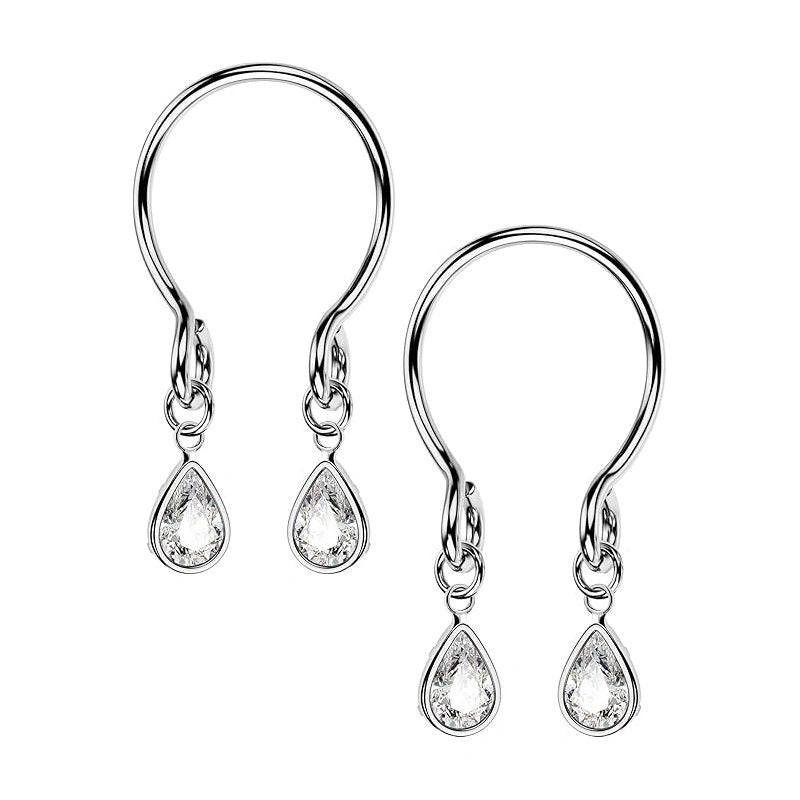2PCS Non-Piercing Nipple Rings – Adjustable Stainless Steel Faux Nipple Jewelry