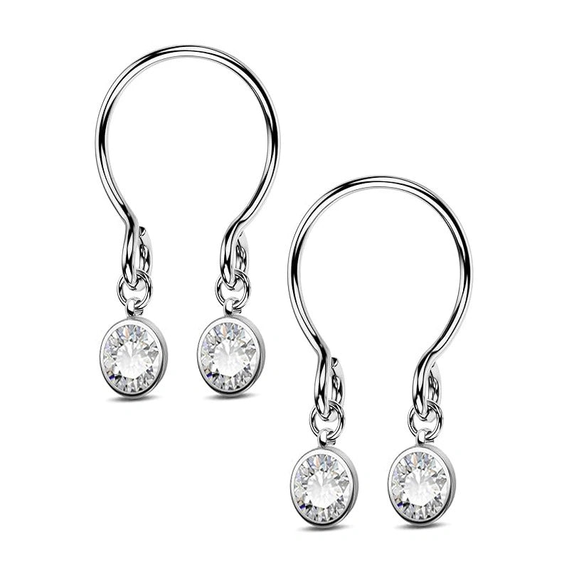 2PCS Non-Piercing Nipple Rings – Adjustable Stainless Steel Faux Nipple Jewelry