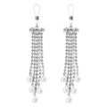 2Pcs Bow with Tassel Fake Nipple Rings Non-Piercing Dangle Nipple Ring