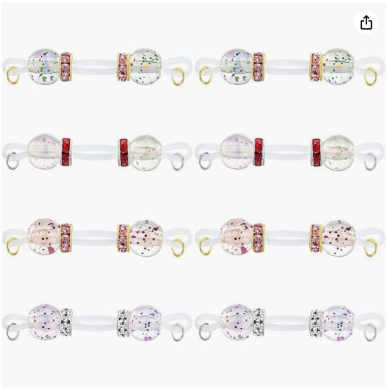 4-Pair Glitter Sequin Fake Nipple Clips Set | Sexy Non-Piercing Nipple Rings & Nipple Studs for Women