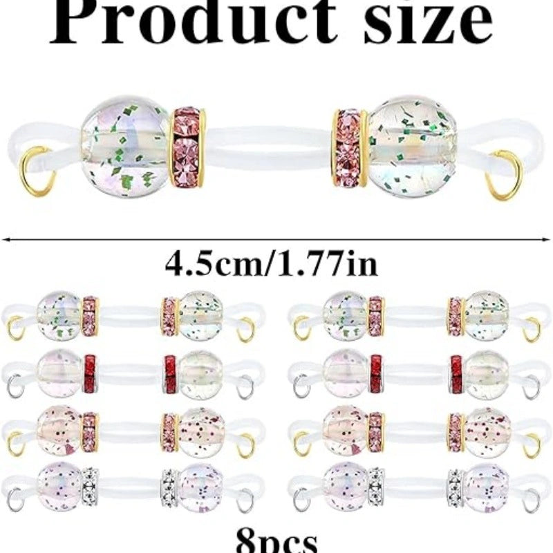 4-Pair Glitter Sequin Fake Nipple Clips Set | Sexy Non-Piercing Nipple Rings & Nipple Studs for Women