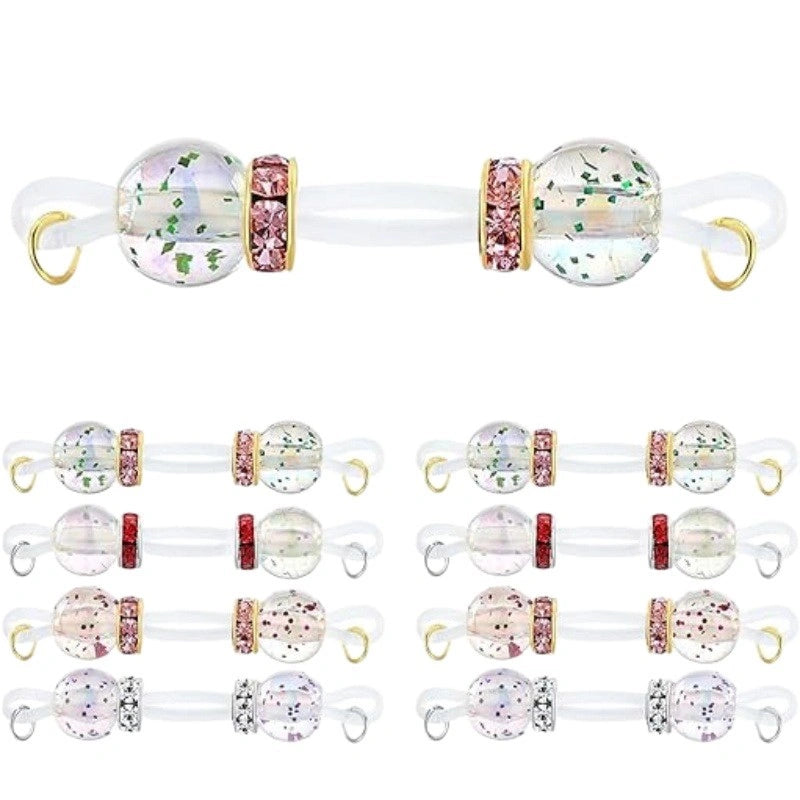 4-Pair Glitter Sequin Fake Nipple Clips Set | Sexy Non-Piercing Nipple Rings & Nipple Studs for Women