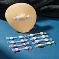 8pairs Fake Nipple Rings Adjustable Fake Nipple Piercing Jewelry Colorful Cute Heart Shape