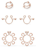 Fake Nipplerings Piercings Adjustable Clip On Nipple Rings Stainless Steel Non-Piercing Nipple Jewelry