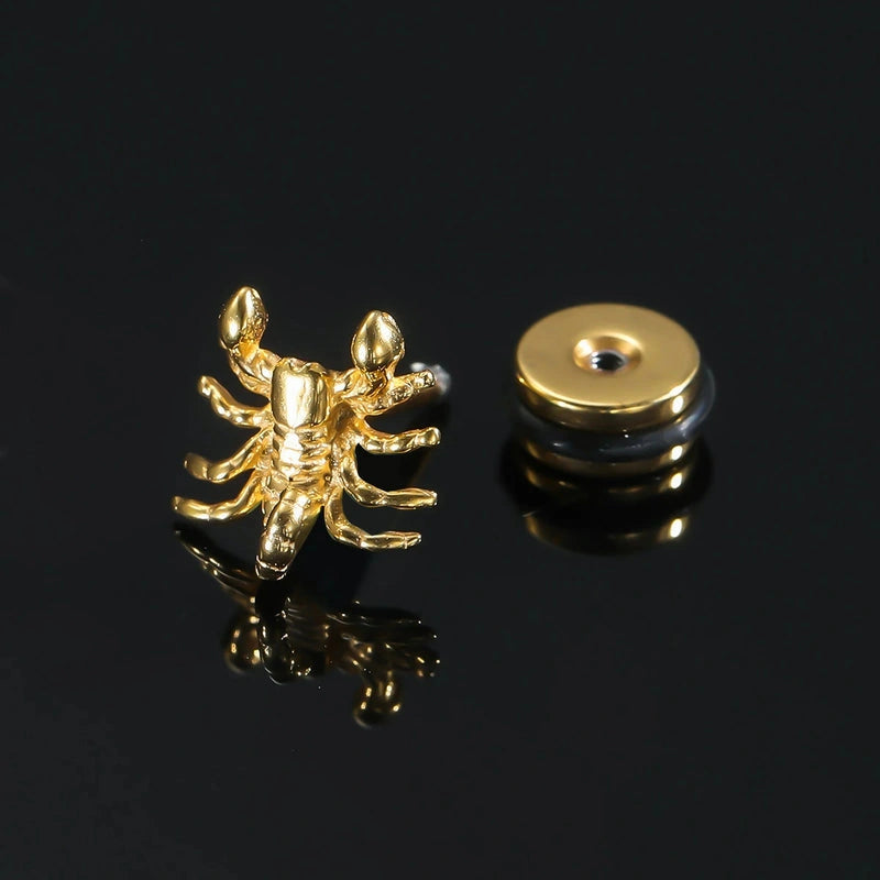 Halloween Spider Labret Piercing Jewelry 16G G23 Titanium Internally Threaded Conch Helix