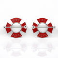Firefighter Nipple Rings 14G – 316L Stainless Steel Fire Department Body Jewelry, Sold as a Pair**