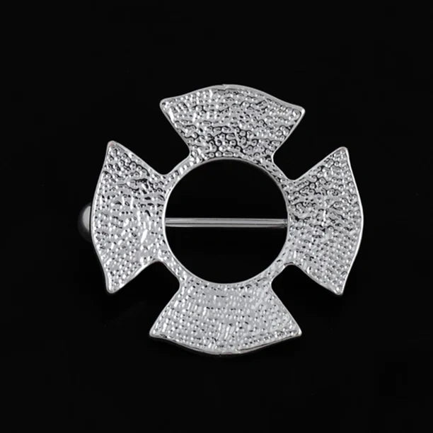 Firefighter Nipple Rings 14G – 316L Stainless Steel Fire Department Body Jewelry, Sold as a Pair**