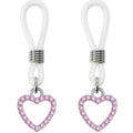 Sexy Heart Fake Nipple Rings Silver Jingle Bell Non Piercing Nipple Rings Adjustable Nipple