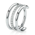 Triple Stacked 16G 8mm Conch Helix Hoop 316L Surgical Steel Hinged Clicker