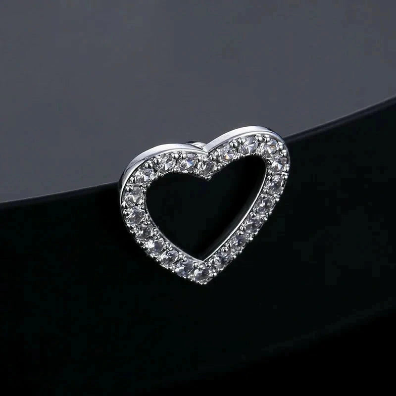 14G Stainless Steel Heart Belly Button Ring with Zircon – Dangle Navel Jewelry
