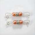 Adjustable Acrylic Round Ball Fake Nipple Clips | Silicone Rubber Band DIY Teasing Nipple Rings