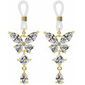 Butterfly Fake Nipple Rings | Nipple CZ Stud Jewelry Non-Piercing Body Jewelry
