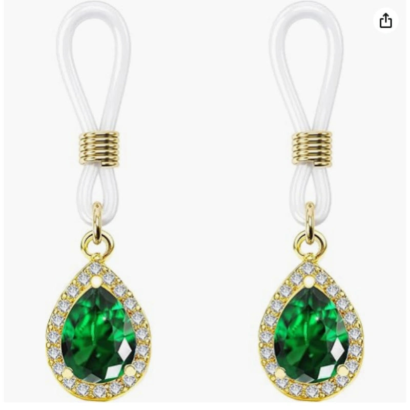 Fake Nipple Rings | Heart Teardrop CZ Stud Jewelry