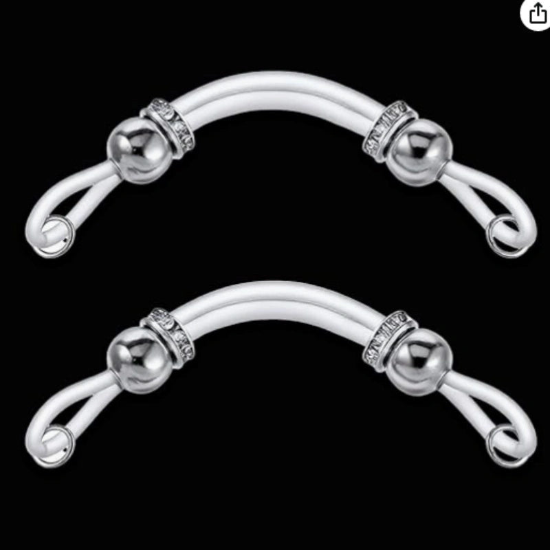 New UV Soft Bar Fake Nipple Rings | Stainless Steel Round Bead Non-Piercing Nipple Clip for Women