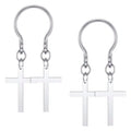 Stainless Steel U-Shape Fake Nipple Rings | Star Cross Dangle Non-Piercing Nipple Jewelry