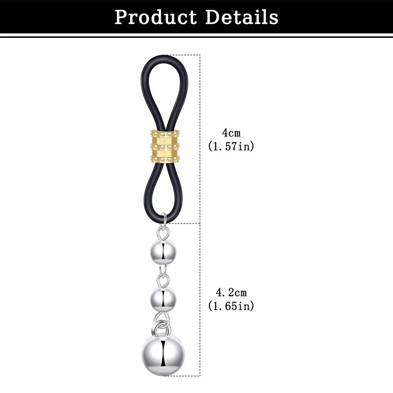 New Fake Nipple Rings with Bell | Stainless Steel Dangle Non-Piercing Chest Clip | DIY Body Jewelry