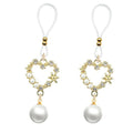Non-Piercing Nipple Noose Gold Heart Pearl Nipple Jewelry – Adjustable Body Chain