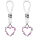 Sexy Heart Fake Nipple Rings – Silver Non-Piercing Jingle Bell Nipple Jewelry, Adjustable Nipple Rings