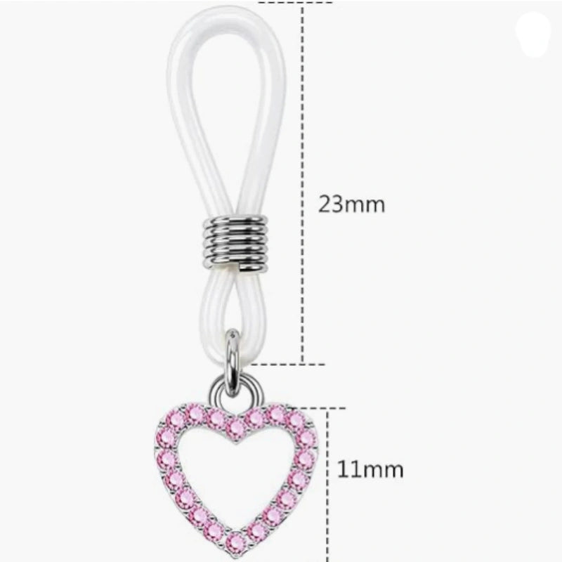 Sexy Heart Fake Nipple Rings – Silver Non-Piercing Jingle Bell Nipple Jewelry, Adjustable Nipple Rings